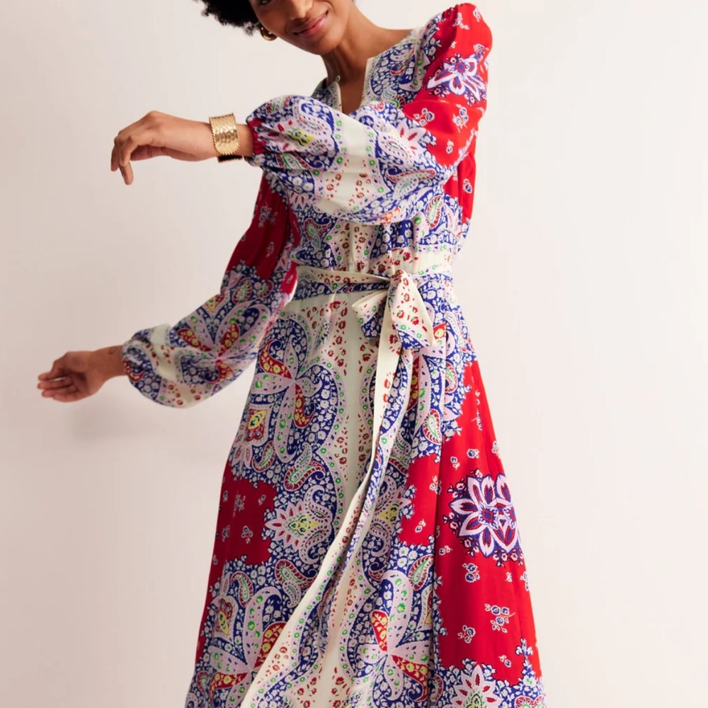 Boden Blousson Occasion Paisley Maxi Dress